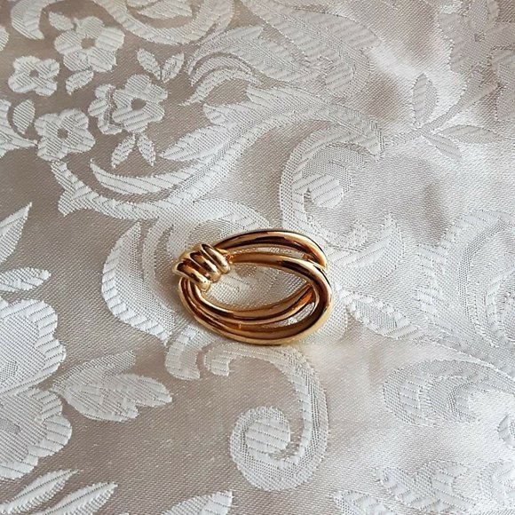 Vintage NYJ Brooch Gold Tone Knot JONES NEW YORK - Picture 2 of 4
